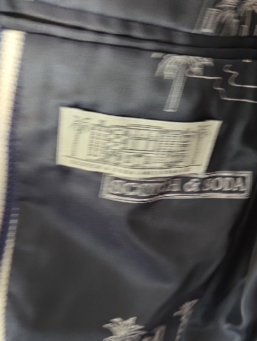 Scotch & Soda Navy and White Striped Mens/Women's Blazer - Picture 3 of 5